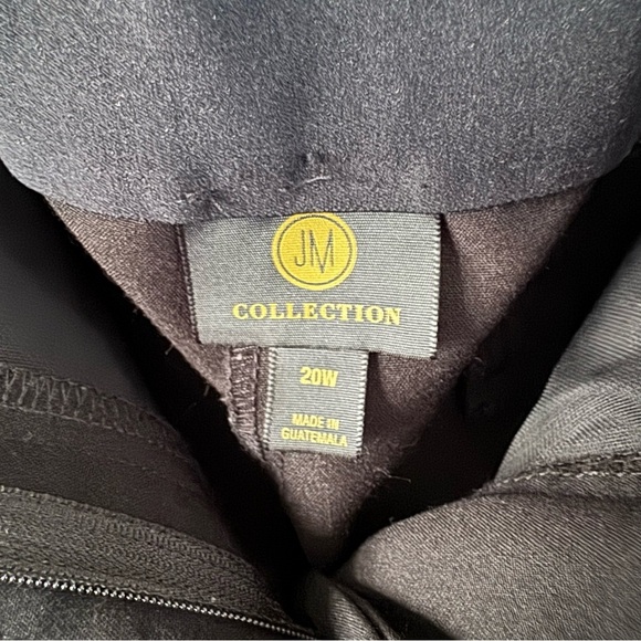 Black Tailored Trouser Minimalist Chic Curvy Fit Size 20W JM Collection EUC - Picture 8 of 12